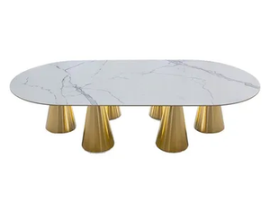 JAR-6 - Oval marble table _ Vela Arredamenti